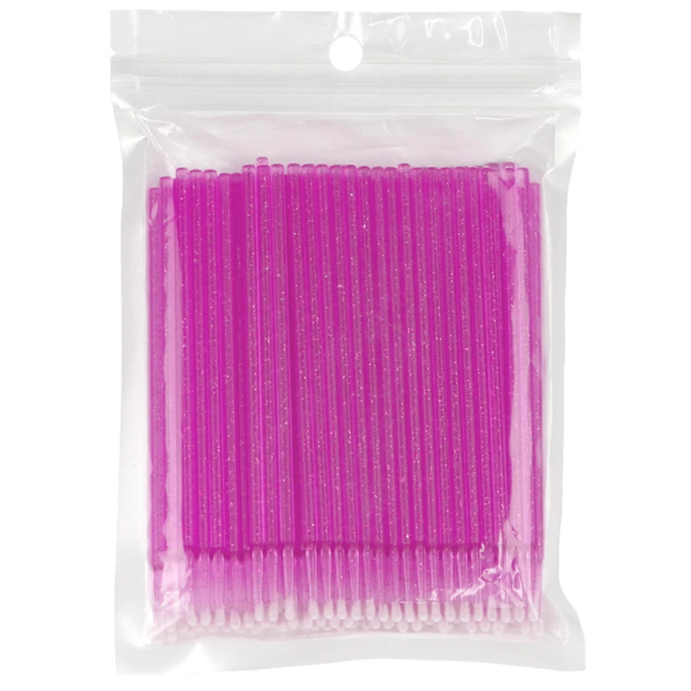 100 stücke Wimpern Reinigung Pinsel Micro Baumwolle Tupfer Individuelle Entfernen Make-Up Pinsel Wimpern Microbrush Schönheit Sauber Werkzeuge