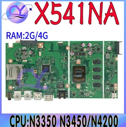 X541NA Mainboard Is For ASUS VivoBook Max D541N X541N Laptop Motherboard With N3350 N3450/N4200 CPU 2GB/4GB-RAM 100% Working OK