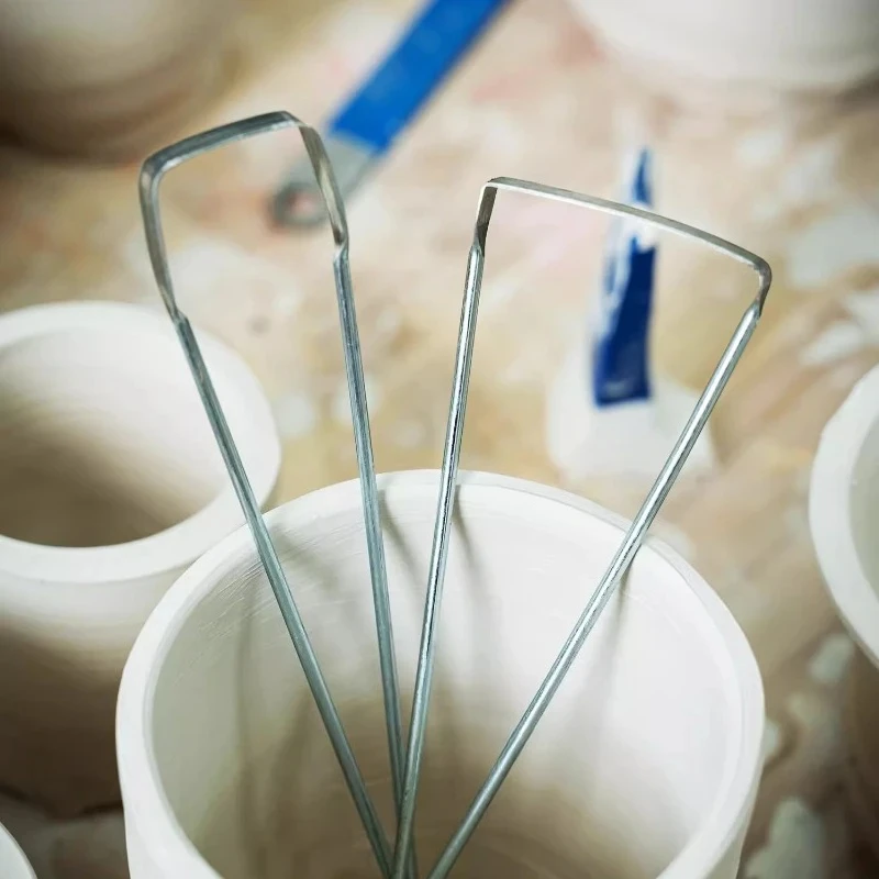 Pottery Fork-shaped Blank Trimming Scraper Carving Knife DIY Ceramics Bowl Bottom Sculpture Modeling Blank Trimming Tool 3