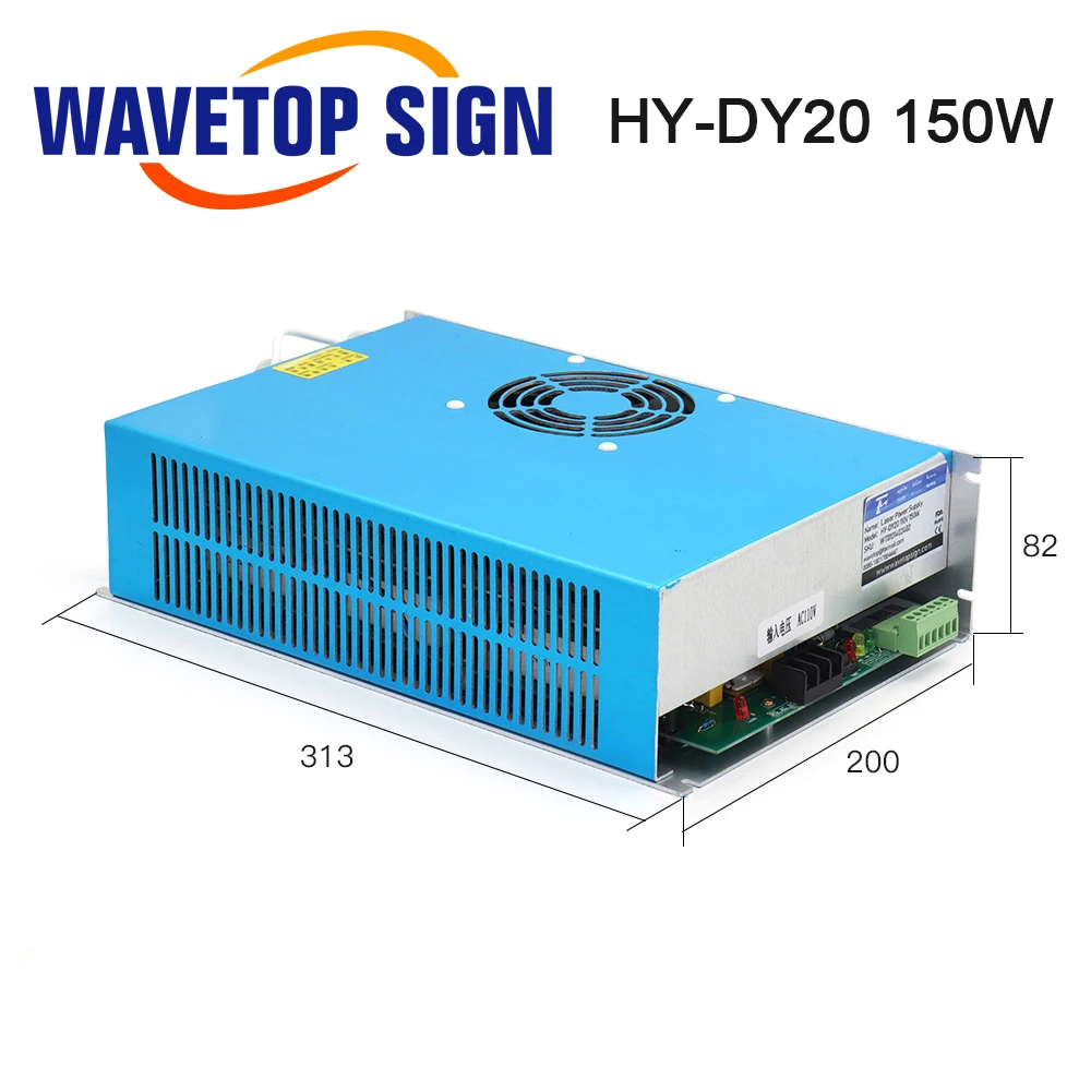WaveTopSign HY-DY13 Alimentatore laser Co2 da 100 W HY-DY20 150 W per macchina per incisione e taglio tubi laser CO2 RECI Serie DY