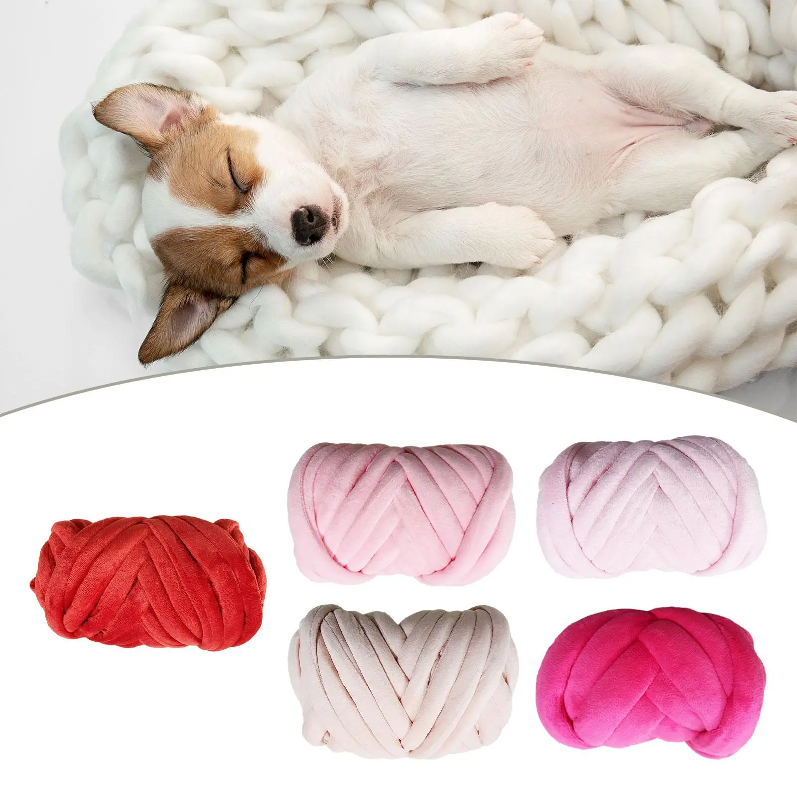

Chunky Yarn Hand Knitting Crocheting Bulky Chunky Yarn for Scarf Baskets DIY