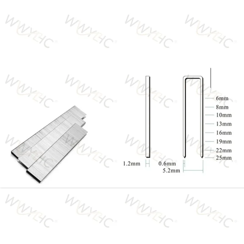 New 5000Pcs 422J U Nail Staples Steel Nail Staples for Pneumatic Nail Gun Wood Furniture Household