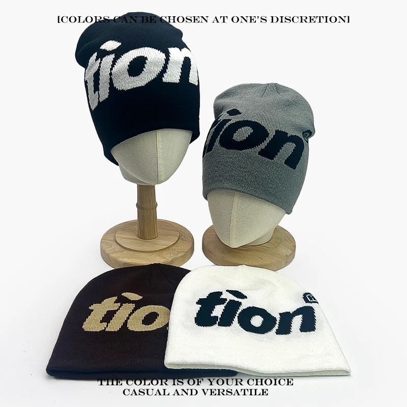 Color Block Warm Hip Hop Fashion Personal Beanies Versatile Niche Street New Men Women Simple Jacquard tion Letters Knitted Hats
