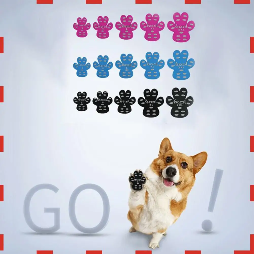 Протектор для лап домашних животных, силиконовые резиновые наклейки на лапы домашних животных, водонепроницаемые дышащие Нескользящие износостойкие аксессуары