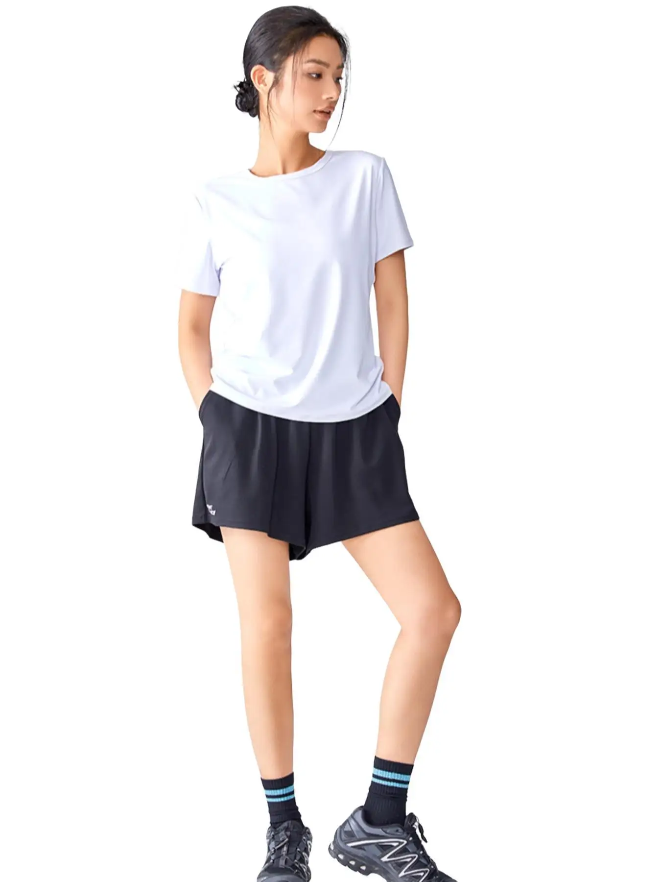 شورت رياضي للجري واليوجا للنساء مع جيوب، تصميم رياضي ناعم وجيد التهوية، ملابس مريحة للتمرين طوال الموسم 2279 #5