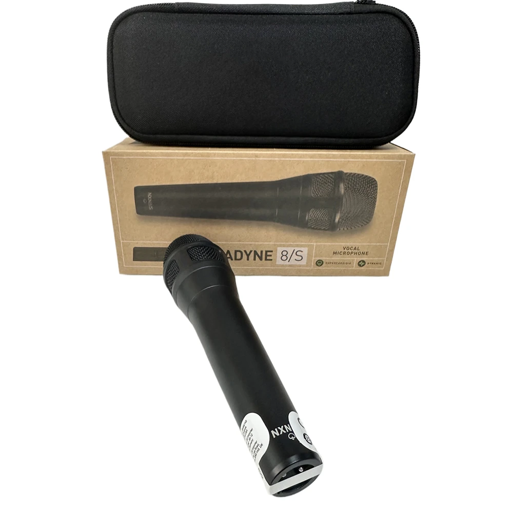 Micrófono dinámico supercardioide profesional Paulkitson NXN8/S para voz en vivo micrófono de rendimiento de Karaoke con Estuche de transporte