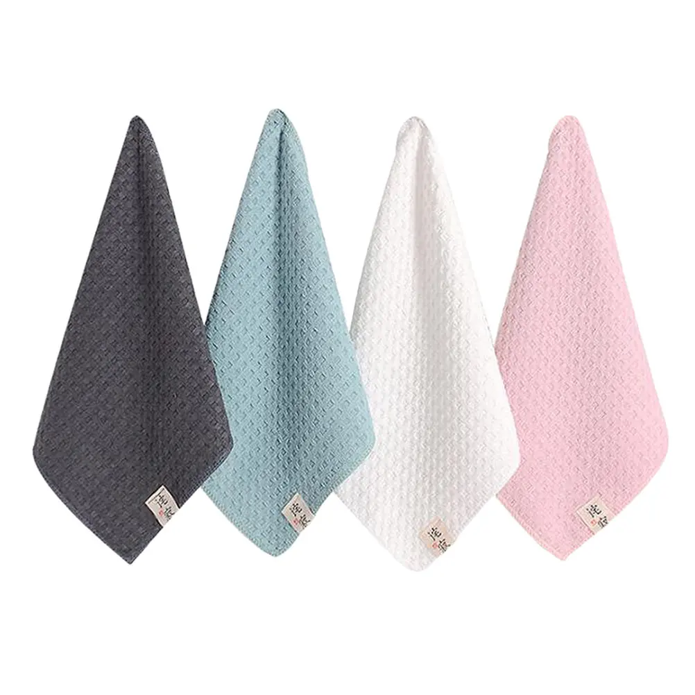 

4Pcs Multipurpose Kerchiefs Absorbent Square Towels for Shower Face Cleaning Household Use Super Comfortable Fine Texture Safe