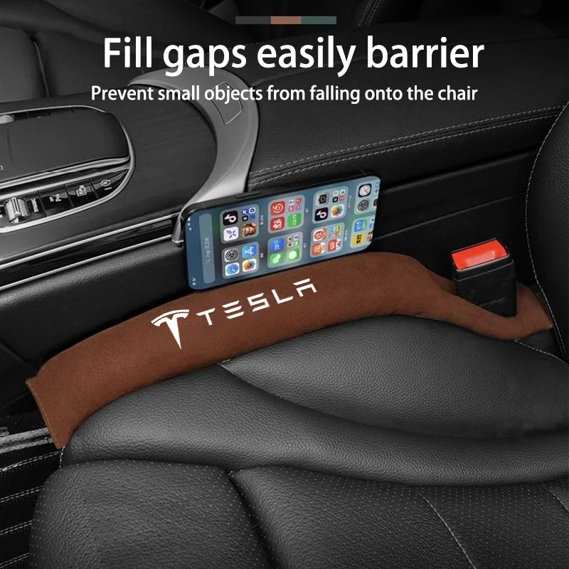 Car Seat Gap Filler Auto Seats Leak Proof Pad Leather Leak Pads Plug Spacer For Tesla Model 3 Model S X Model Y Roadster SpaceX