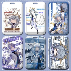 Fashion Honkai:Star Rail Sunday World needs Seven Rest Days Retractable Credit Card Holders Bank ID Holders Bus Card Cover Cases