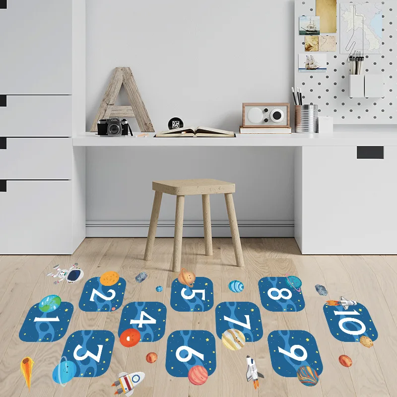 Hopscotch-子供向けの自己粘着性フロアステッカー,屋内および屋外のスポーツ玩具,senseトレーニング,親子間の相互作用ギフト