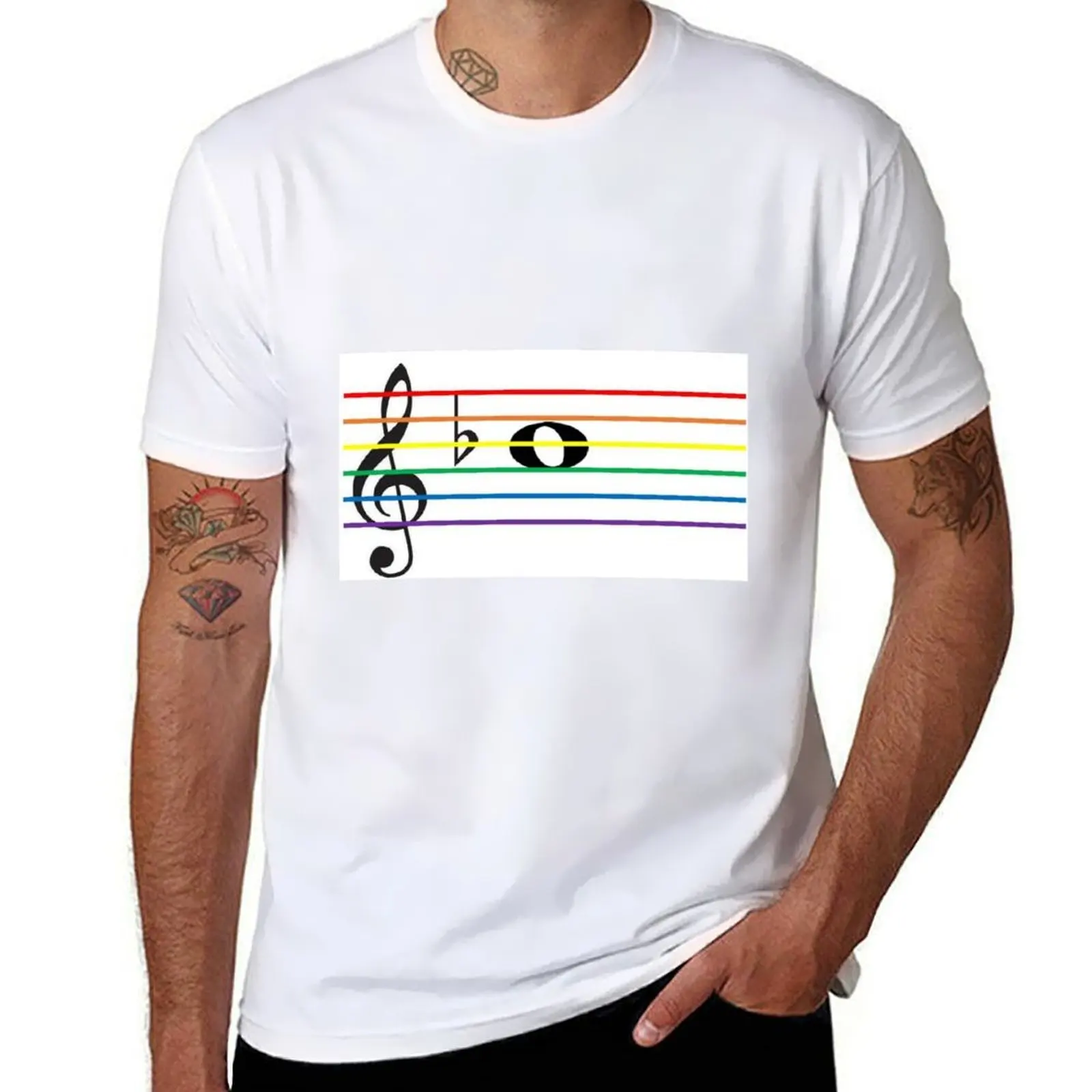 

Rainbow B flat T-Shirt cotton t shirts man 100% cotton t shirt pack T-Shirt