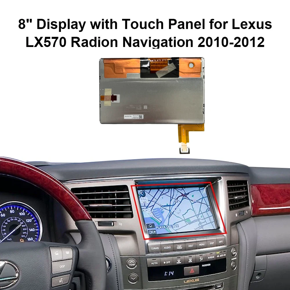 NEW 8 Inch LTA080B922F for Lexus LS460 LX570 & Toyota Land Cruiser Radio Navigation OEM LCD Touchscreen Display