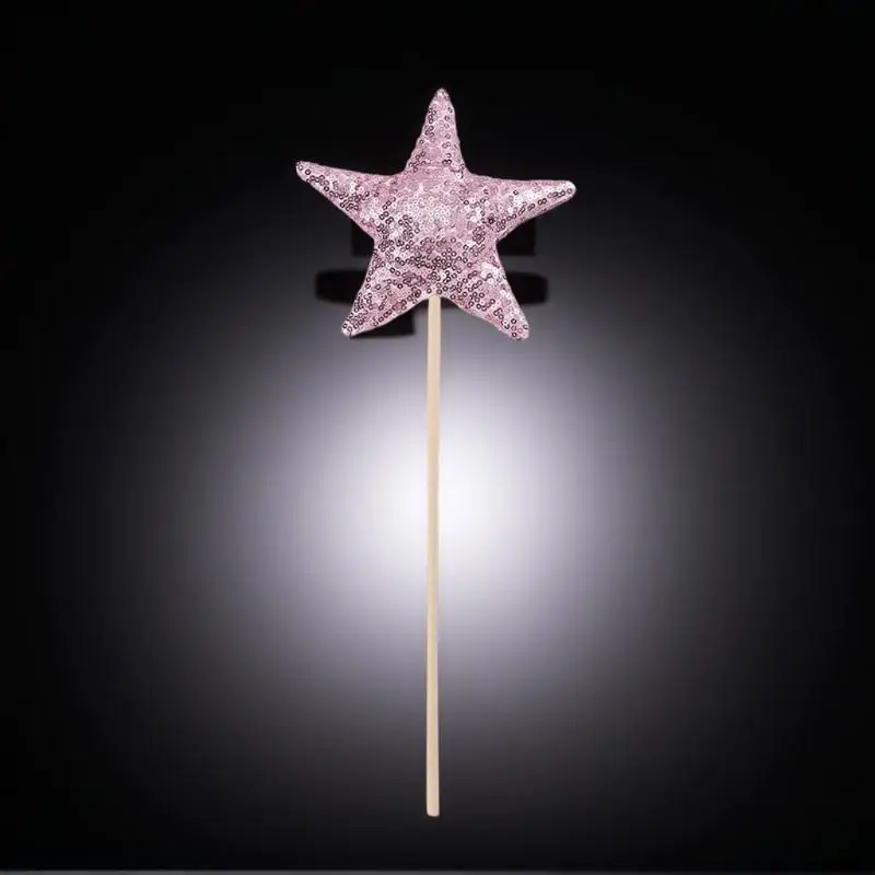 

(JYA2)INS Baby Shower Girl Glitter Pink Crown Boy Birthday Party Headwear Stage Performance Headband Star Fairy Stick