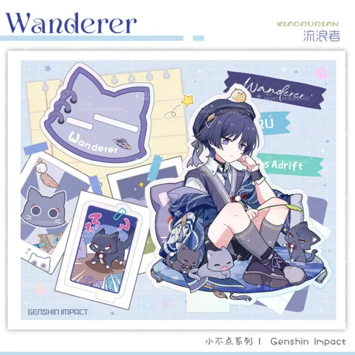 Wanderer Stojak akrylowy Yuanshen Figurka Wyświetlacz Anime Kolekcja towarów Ozdoba na biurko Ozdoba Accesorios