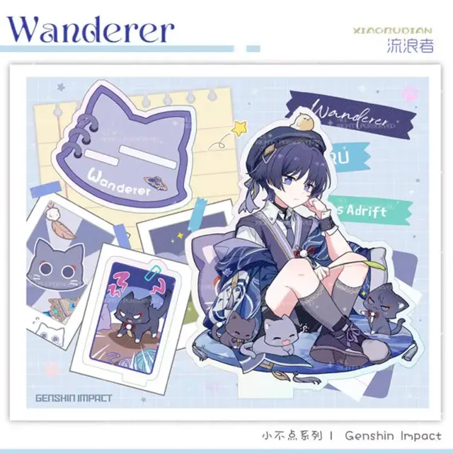 Wanderer Stojak akrylowy Yuanshen Figurka Wyświetlacz Anime Kolekcja towarów Ozdoba na biurko Ozdoba Accesorios