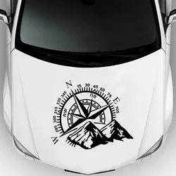 Funny Vinyl Car-Styling Decals 60*50cm For Auto Window Motorcycle Decor Art Design Off-road Mountain Compass Car Sticker