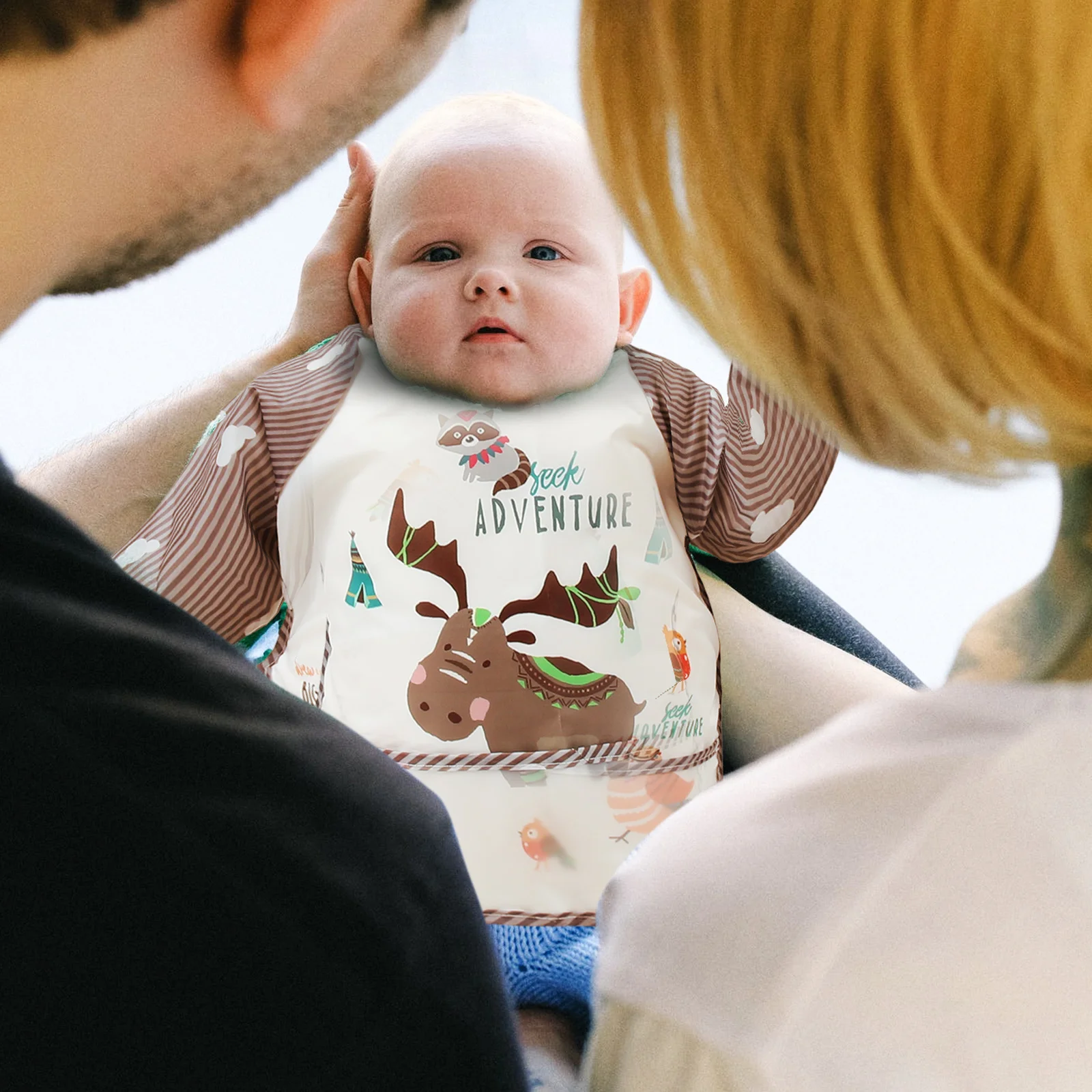 

Waterproof Sleeved Bib Long Sleeve Newborn Baby Bib With Pocket Reusable Infant Feeding Overclothes Toddler Painting