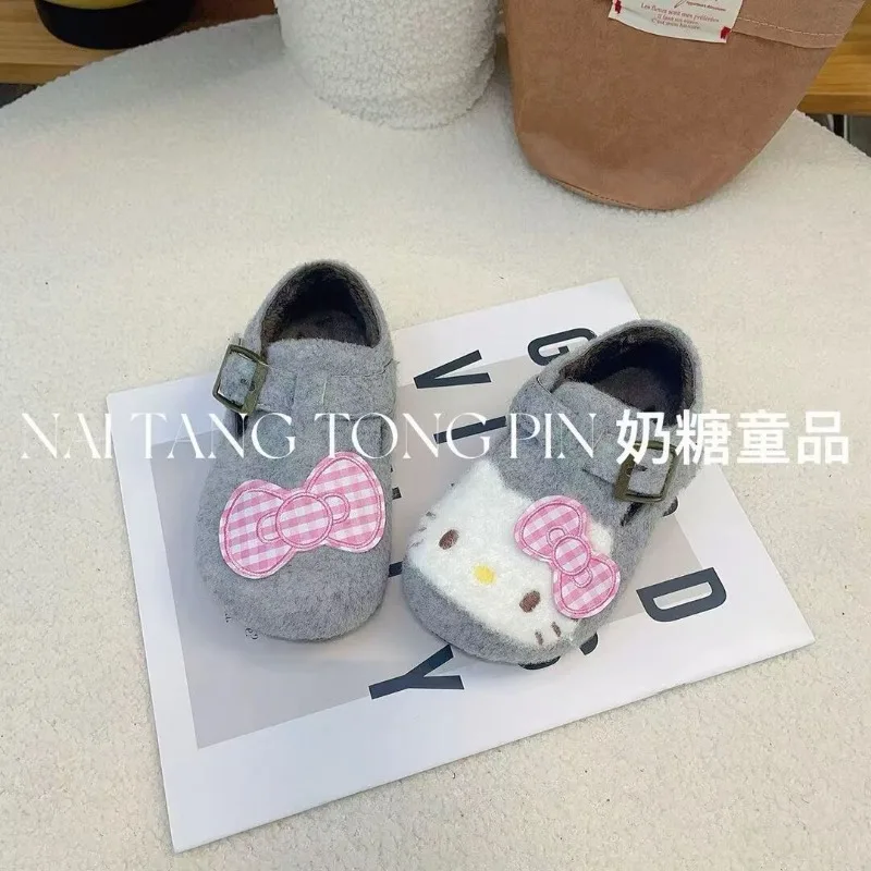 

Новая зимняя кукла KT Cat Anime Kawaii Sanrio, милая кукла, теплая мягкая обувь, милые хлопковые туфли, милые подарки на день рождения, игрушки для детей