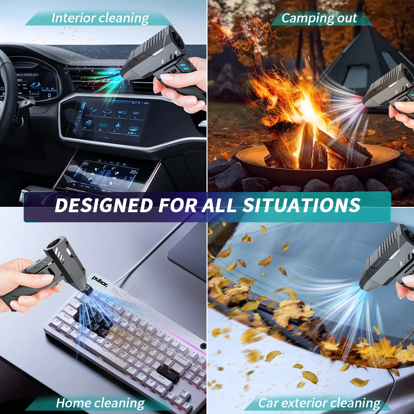 แบบพกพาเครื่องเป่าลมไฟฟ้า Turbo Jet พัดลมมอเตอร์ไร้แปรงความเร็วสูง Mini Turbo Jet พัดลมปรับลมรุนแรง Blower 150000 พรม