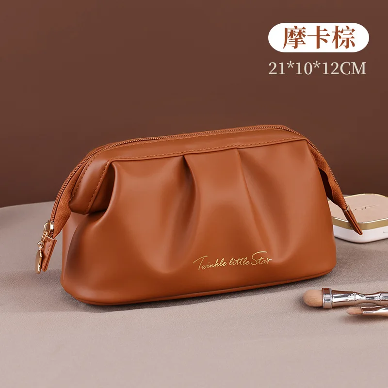 حقيبة مستحضرات تجميل مقاومة للماء بسعة كبيرة، ملمس ممتاز للسفر والاستخدام الخارجي، مريحة لحمل الحقيبة المحمولة أثناء التنقل