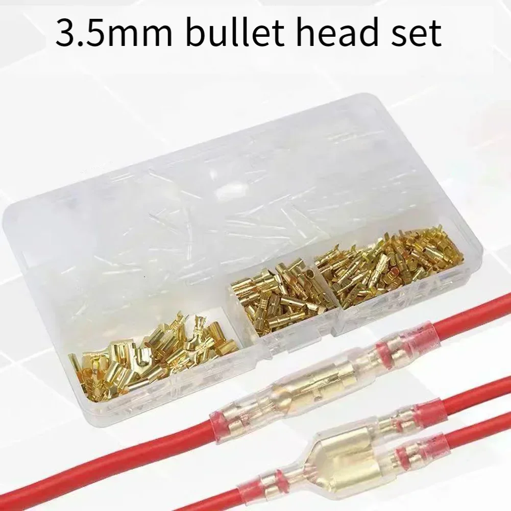 

Набор разъемов для электрических проводов, 120 шт., медные обжимные клеммы диаметром 3 5 мм с водонепроницаемыми прозрачными изолированными корпусами для автомобилей