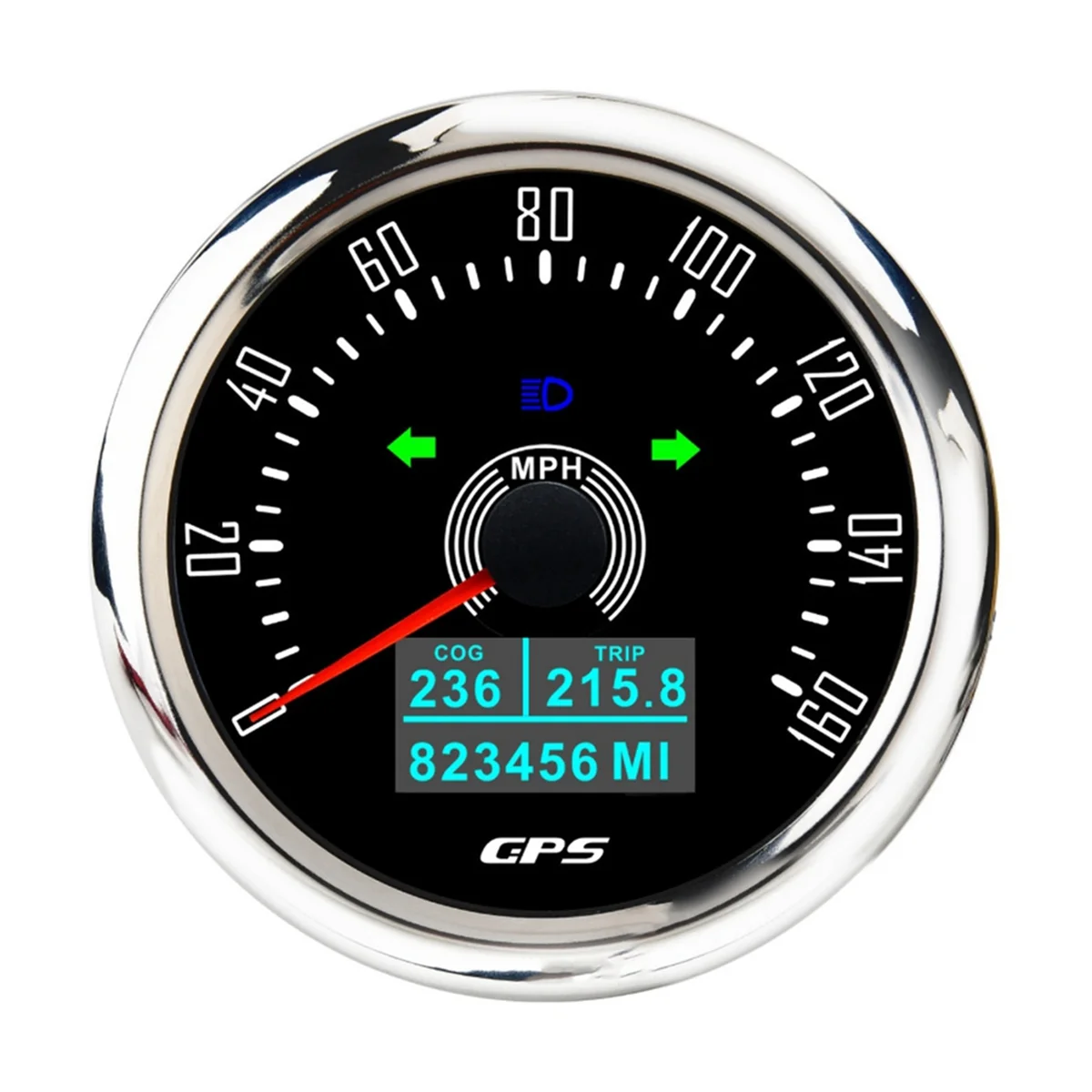 85MM GPS Speedometer with GPS Antenna 7Colors Backlight Digital LED Odometer Gauge for 12V24V Car Boat Marine