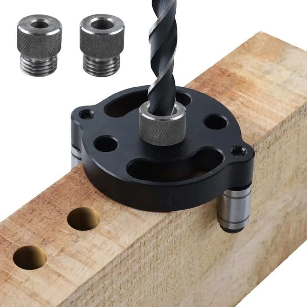 Straight Hole Self Centering Doweling Jig Round Pin Board Self Centering Design Handheld Drill Guide 6mm 8mm 10mm Bushings