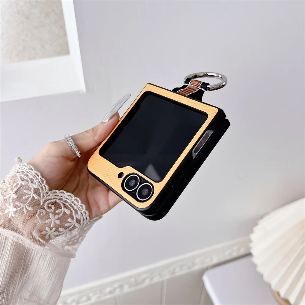 Ultradunne Ringhouder Luxe Flip 6 5 Case Pu Leer Slim Voor Samsung Galaxy Z Flip 5 6 4 3 Flip3 Flip6 Flip5 Telefoonhoes