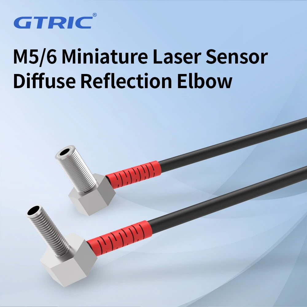 

GTRIC Small Laser Photoelectric Sensor Diffuse Reflection Elbow 10-30VDC NPN PNP M05 06 Adjustable Distance Mini Optical Switch