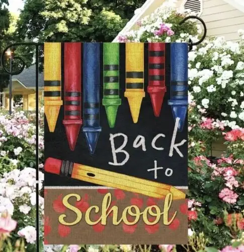 Back To School ~ Double Sided ~ Garden Flag ~ 12