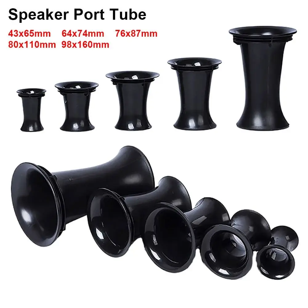 1Pcs Voice Part Speaker Port Tube Reflex Port Subwoofer Bass Air Vent Tubes Black Plastic Sound Box Port
