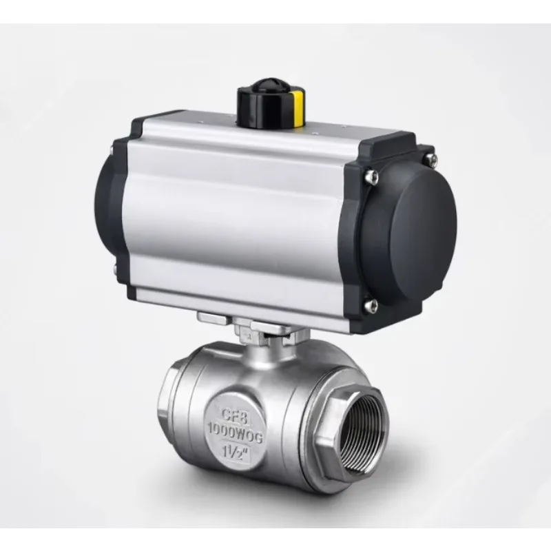 Q614F Stainless Steel Pneumatic Three-Way Ball Valve Steam Internal Thread L/T Type Steering Diverter OEM Customization Support