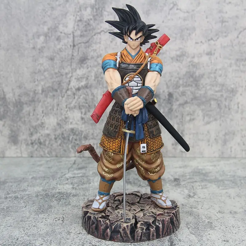 Figura Dragon Ball Anime, Estatueta Samurai Gk, Modelo Super Saiyan, Coleção de Ornamentos, Brinquedo de Decoração, Presente, 29cm