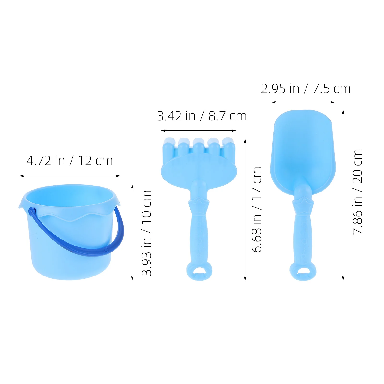 1 Set Kids Garden Tools Shovel Rake Water Bucket Beach Sand Outdoor Digging Set For Children Toddler Mini Planting Yard Tools