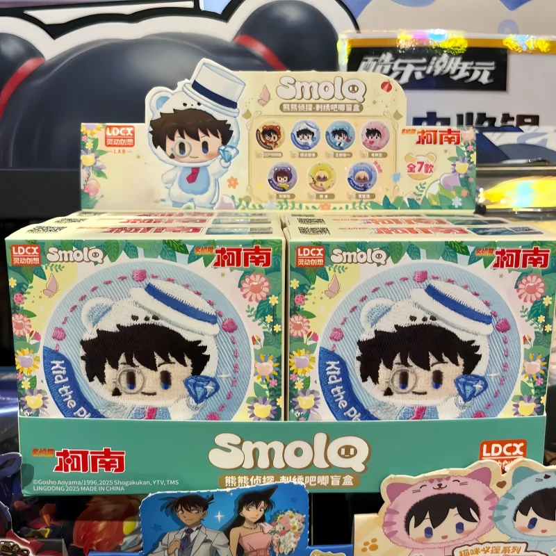 Nieuwe Originele Ldcx Smolq Detective Conan Bear Detective Serie Borduren Badge Blind Box Shinichi Ran Animatie Randapparatuur Gift