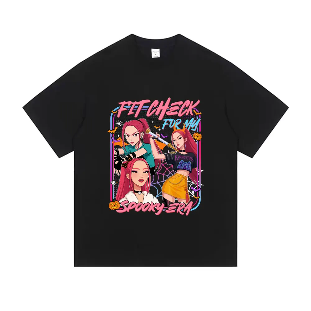 

Hot Movie Kpop Demon Hunters Rumi Mira Zoey Graphic T Shirts Men Women Christmas Halloween Style T-shirt Unisex Harajuku Tshirt