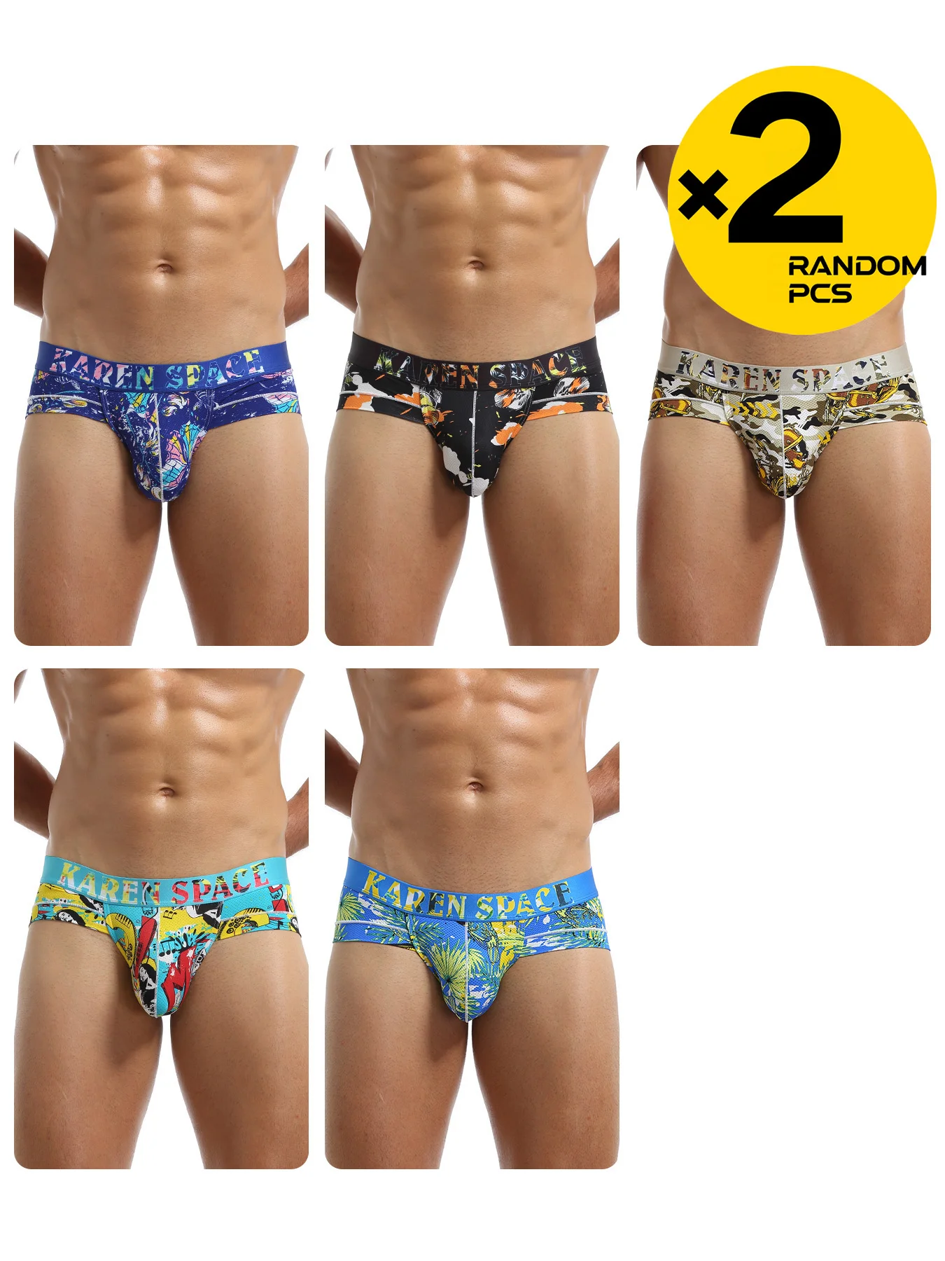 

Hot Sale Men Underwear Briefs Ice Silk Breathable Male Panties Cueca Tanga U Pouch Comfortable Slip Homme Random 2/3/4pcs S-XL