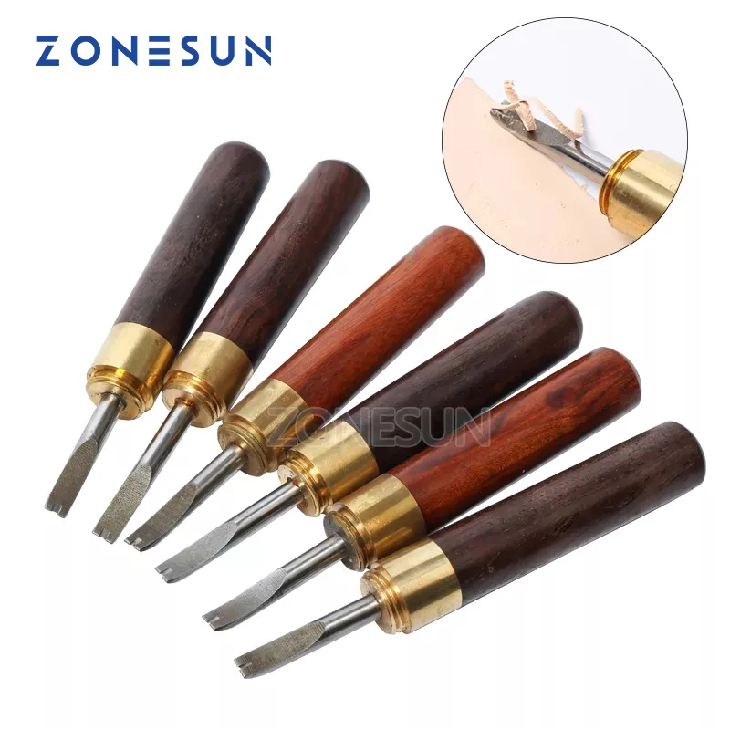 

ZONESUN 1Piece 1.2mm Leathercraft Edge Beveler Skiving Craft Tool Set Keen for Hand Made Leather Tools DIY