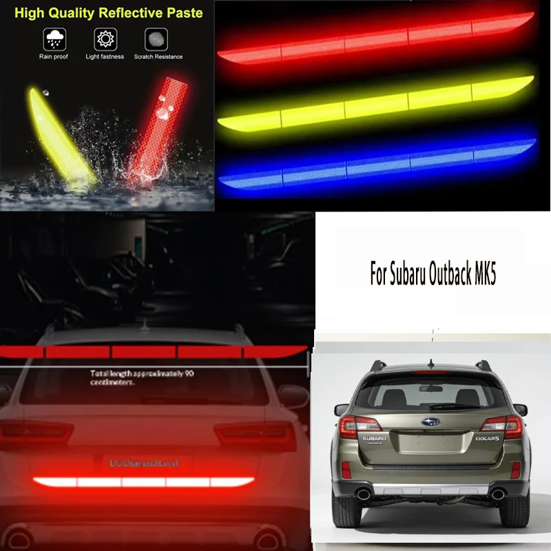 

For Subaru Outback MK5 1pcs Reflective Warning Safety Tape-Car Trunk Anti-Collision