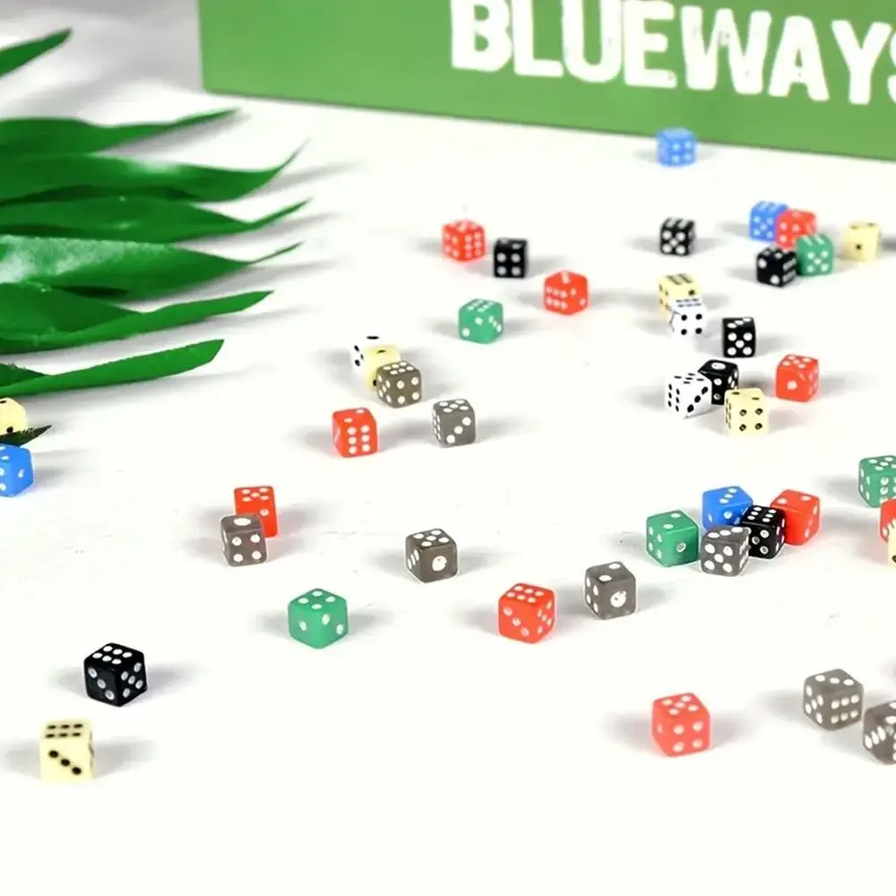 

Bulk Pack 5mm Mini Dice Acrylic 6 Sided 5mm Dice 5 Colors Cubes Colored Dice Bar Games