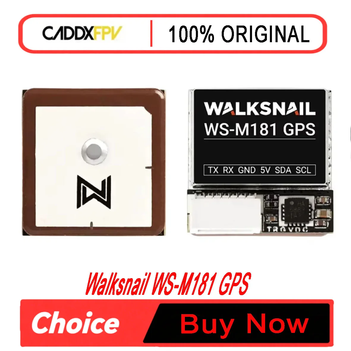 Walksnail WS-M181 GPS M10 GNSS BUILT-IN QMC5883 Compass Ceramic Antenna for RC Airplane FPV Freestyle Long Range DIY Parts
