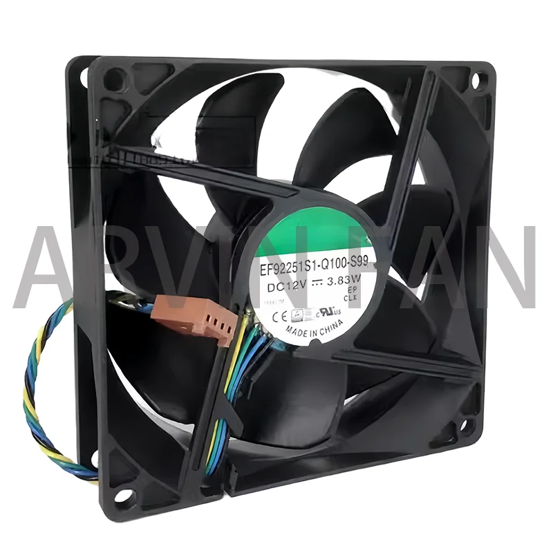 

Original 92mm PWM CPU Fans EF92251S1-Q100-S99 9225 12v 3.83w EF92251S1-Q000-S9A 90x25mm 90mm CPU HeatSinks Cooler COOLING Fan