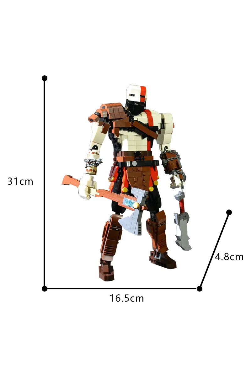 MOC dieu de la guerre 2018 Kratos blocs de construction modèle jeux populaires Kratos figurines d'action briques assemblage jouets enfants cadeaux d'anniversaire