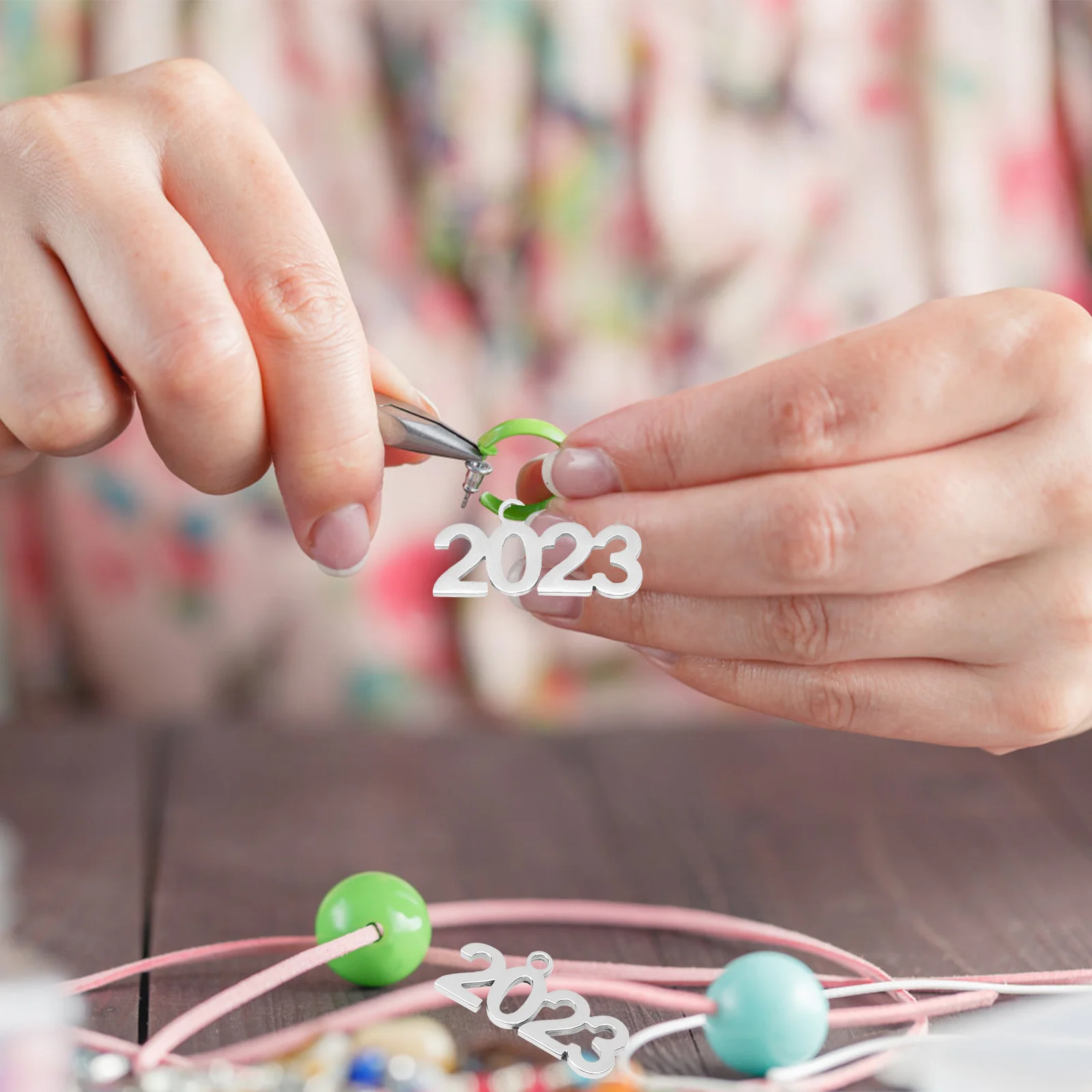 4Pcs 2023 Charms Jewelry Making Charms DIY Bracelets Necklaces Keychain Pendant Accessories DIY Making Charms,