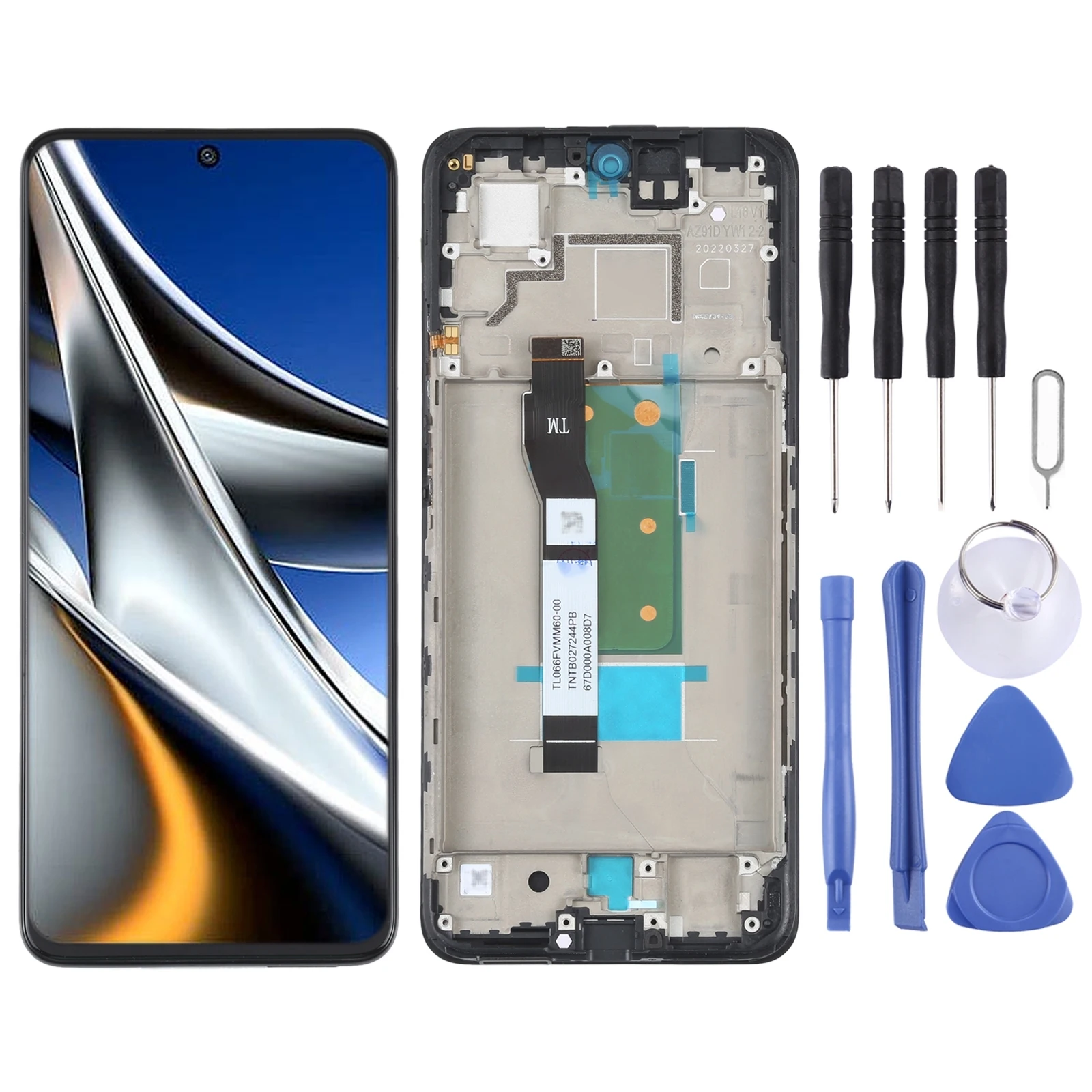 AMOLED LCD Screen For Xiaomi Redmi Note 11T Pro / Redmi Note 11T Pro+ / Poco X4 GT Digitizer Full Assembly with Frame