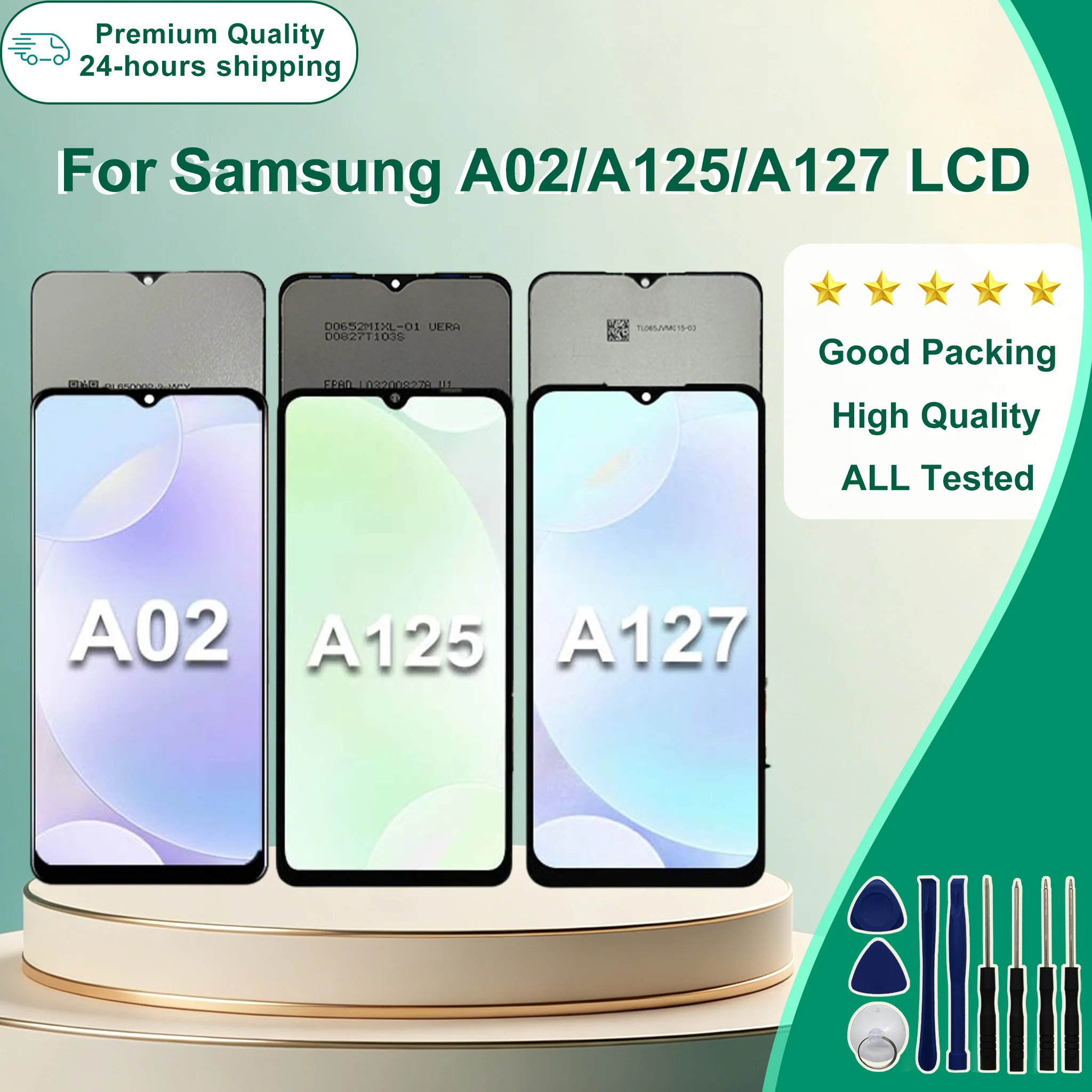 IPS For Samsung Galaxy A12 LCD SM-A125F Touch Screen Digitizer Assembly For Galaxy A02 LCD A127 Display A022F A127F Replace Part