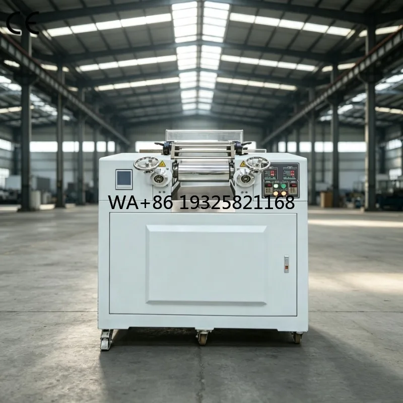 Electric Heating Water Cooling Type Open Mill Rubber Compounding Equipment Two Roll Mixer Pigment Dispersion Testing Instrument