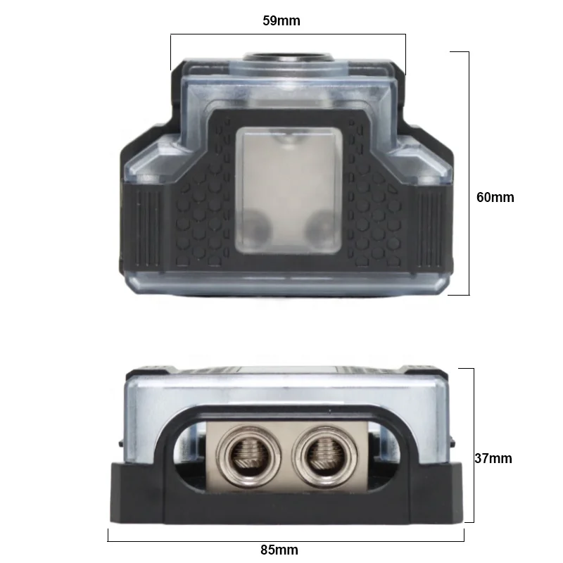 Ground Distributor Block Car Amplifier Splitter 1 in 2 Out 0ga 4ga Distribution