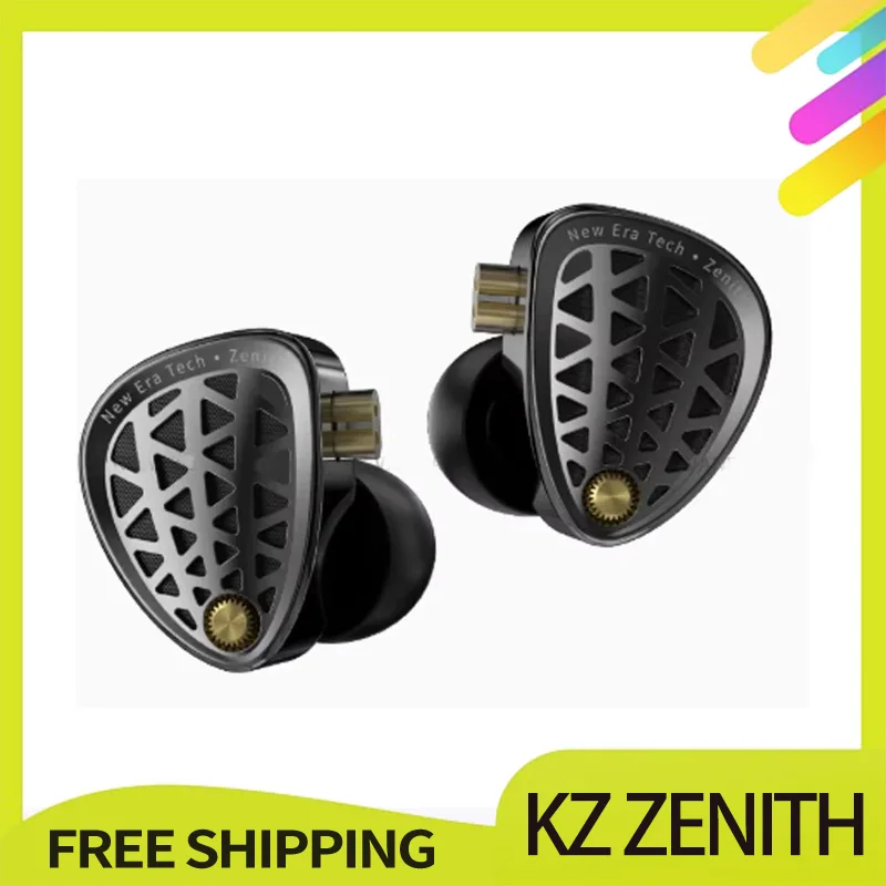 KZ Zenith in ear earphone wired Moving coil mega bass HiFi all-metal Exchangeable line earphones customized music accessories