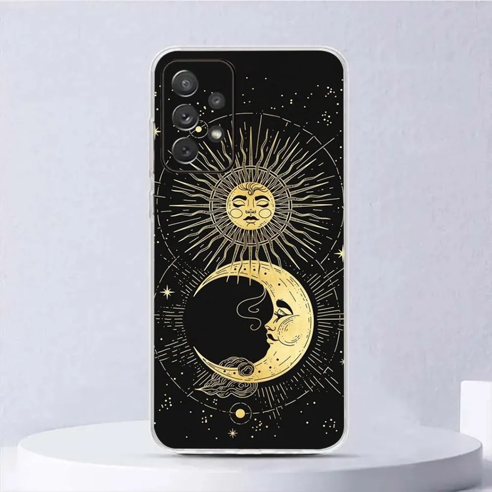 Suns Moons Astrological Phone Case For Samsung Galaxy,A31,A33,A52,A13,A02,A53,A50,A73,A72,A40,A20,A23,A54,A14,A34 Back Cover